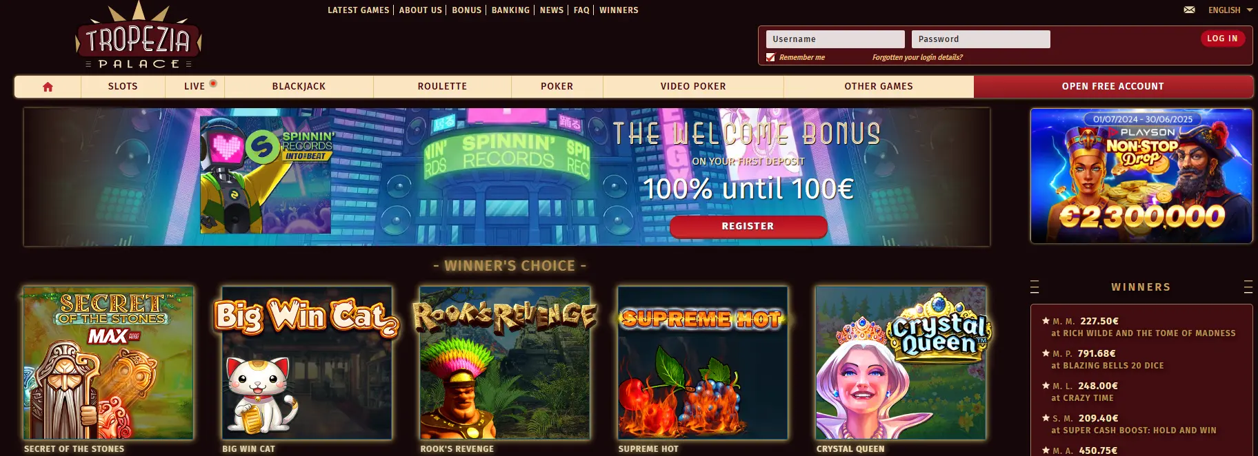 Tropezia Palace site web